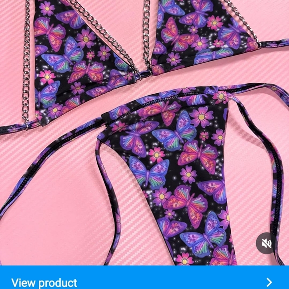 Bubblegum Other - Butterfly Print Bikini Set By Bubblegum Small